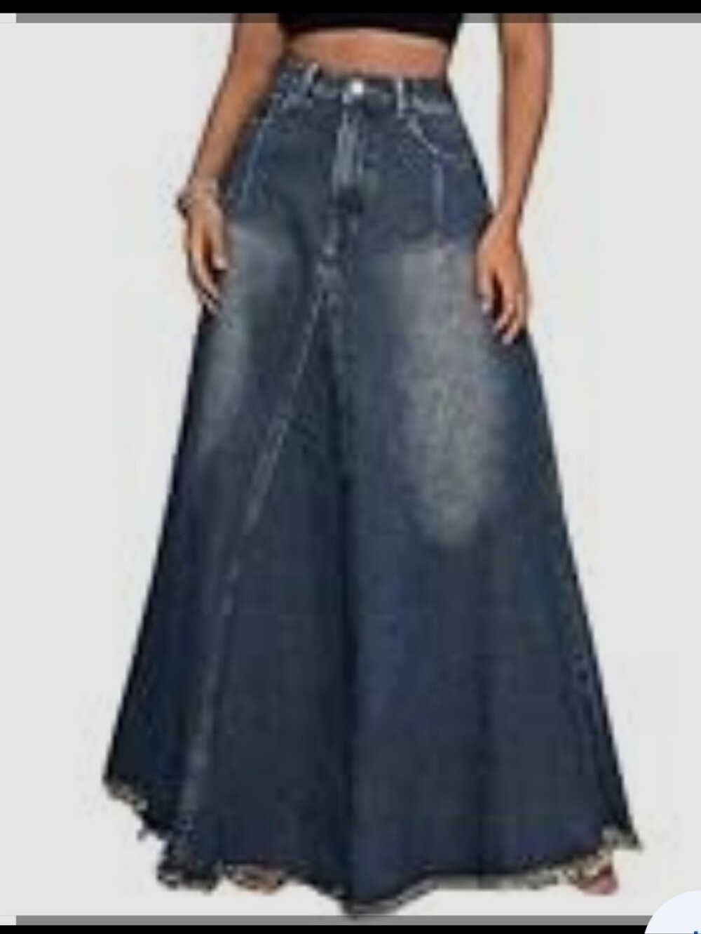 Dark Blue Denim Skirt